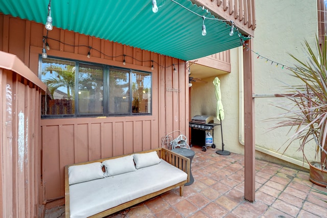 view of patio featuring area for grilling