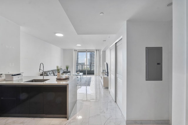 kitchen with sink and electric panel