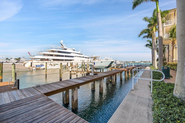 dock area featuring cooling unit and a water view