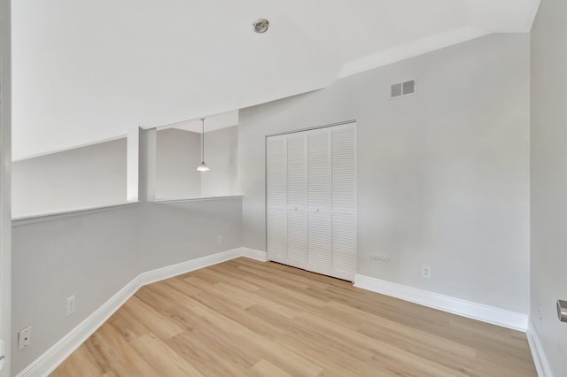 interior space with hardwood / wood-style floors