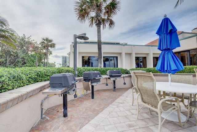 view of patio / terrace with a grill and area for grilling