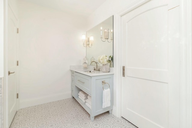 230 Argyle Rd, West Palm Beach, FL 33405 - bathroom with vanity and baseboards