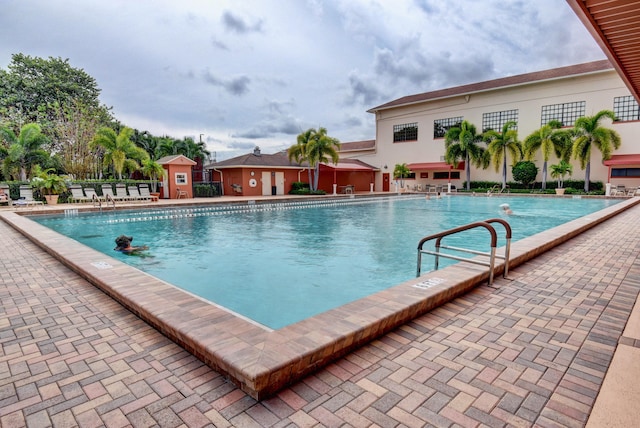 view of pool with a patio area