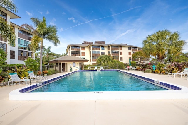 view of pool featuring a patio area