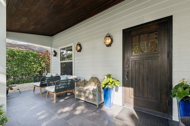 view of patio / terrace featuring covered porch