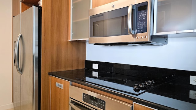 kitchen with appliances with stainless steel finishes