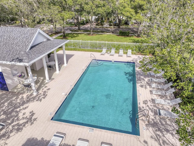 view of pool with a patio area