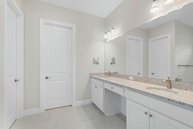 bathroom featuring vanity and tile patterned floors