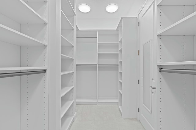 view of walk in closet