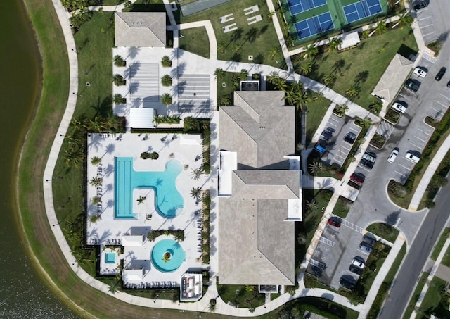 birds eye view of property