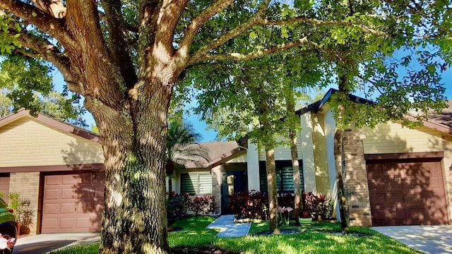 view of front facade featuring a garage