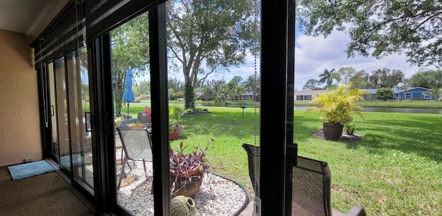 view of doorway to outside