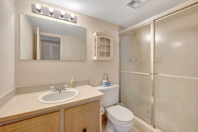 8205 NW 61st St Unit B303, Tamarac, FL 33321 - full bathroom featuring toilet, a shower stall, and vanity