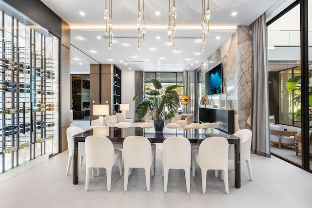 dining area featuring plenty of natural light