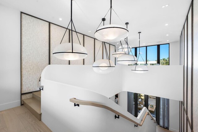 interior details featuring hardwood / wood-style flooring