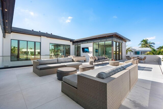 view of patio with outdoor lounge area