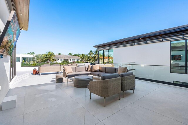 view of patio featuring an outdoor living space