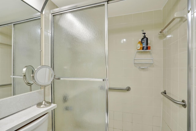 bathroom featuring walk in shower