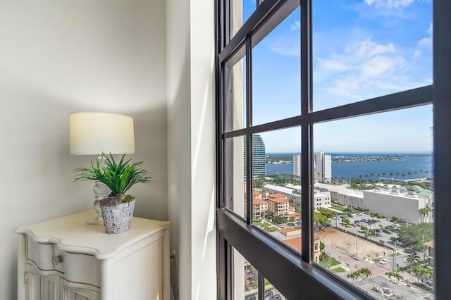 room details with a water view