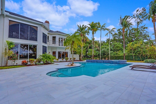 view of pool with a patio area