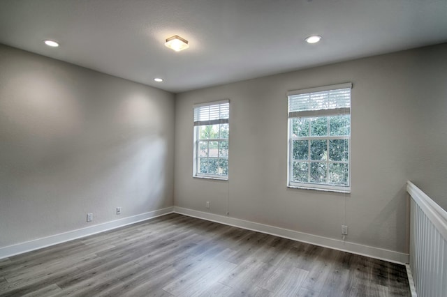 empty room featuring light hardwood / wood-style flooring