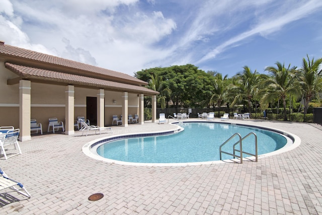 view of pool with a patio