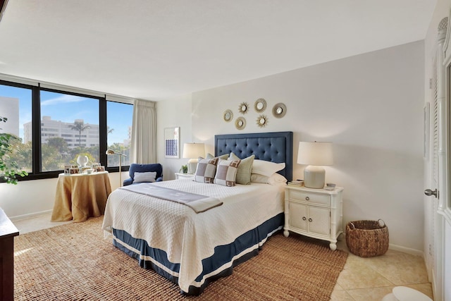 view of tiled bedroom