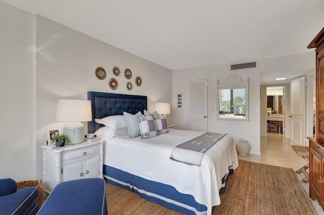 view of tiled bedroom