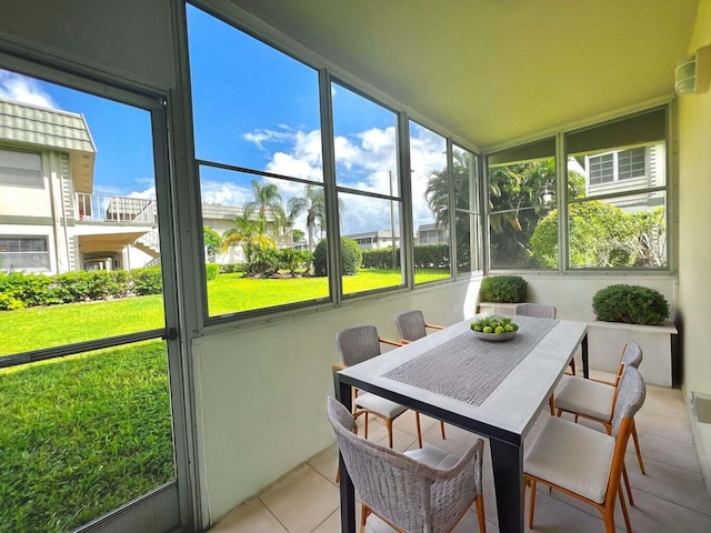 view of sunroom