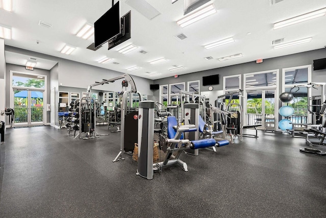 view of exercise room