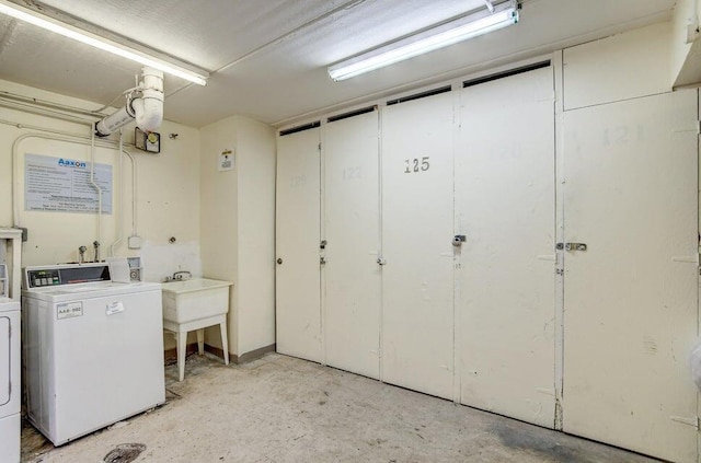 laundry area featuring independent washer and dryer