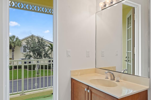 bathroom with vanity