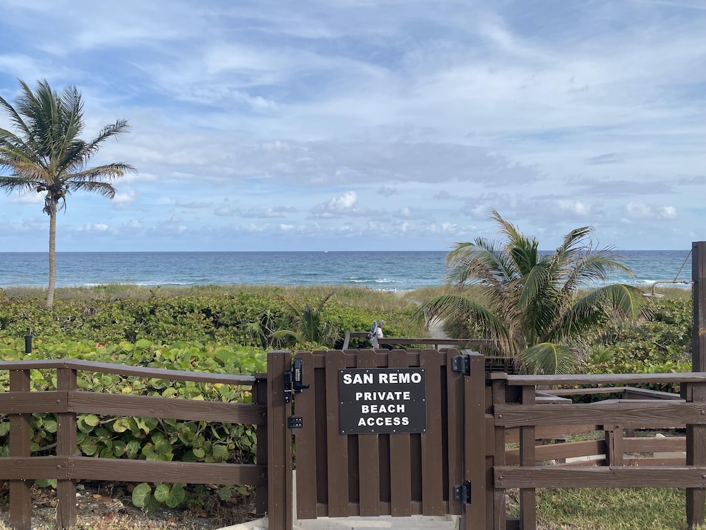 property view of water with a view of the beach