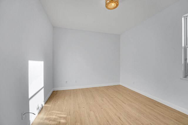 empty room featuring light hardwood / wood-style floors