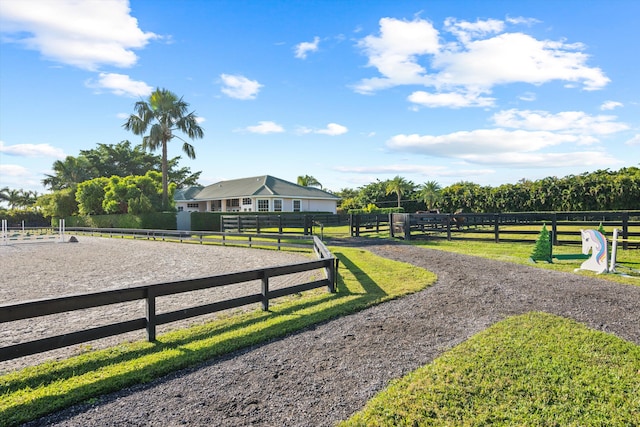 view of property's community with a rural view