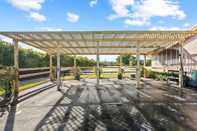 view of patio / terrace with a pergola