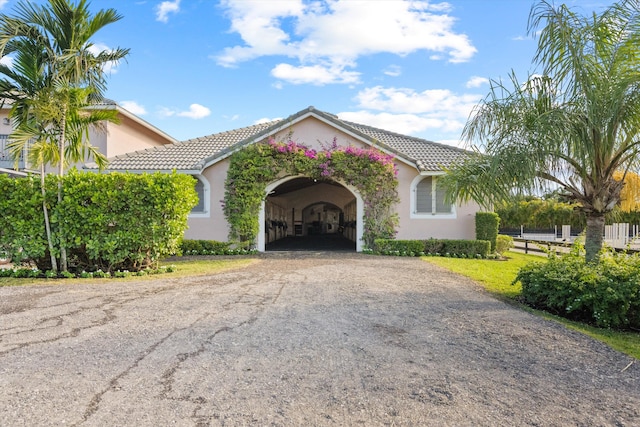 view of front of house with a carport