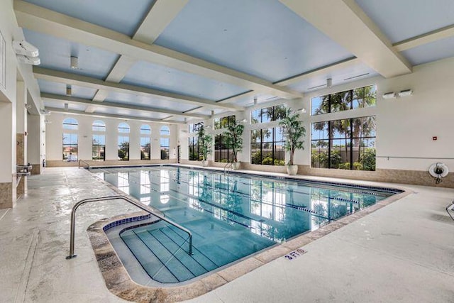 view of pool featuring a patio area