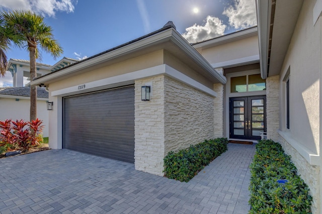 exterior space featuring french doors