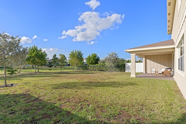 view of yard with a patio