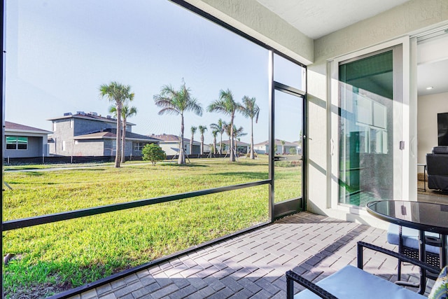 view of sunroom / solarium