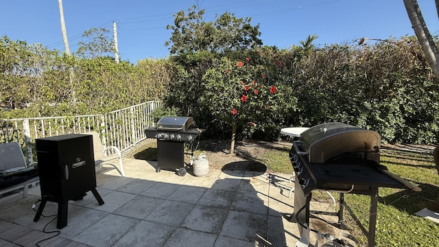 view of patio / terrace with area for grilling