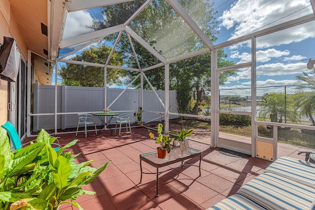 view of sunroom