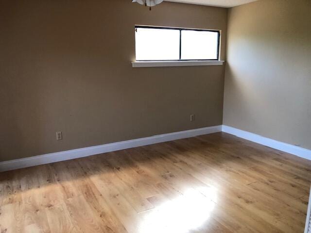 empty room featuring light hardwood / wood-style flooring