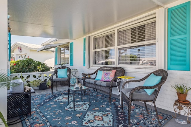 view of patio with covered porch