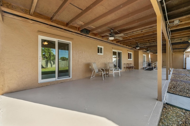 view of patio / terrace with ceiling fan