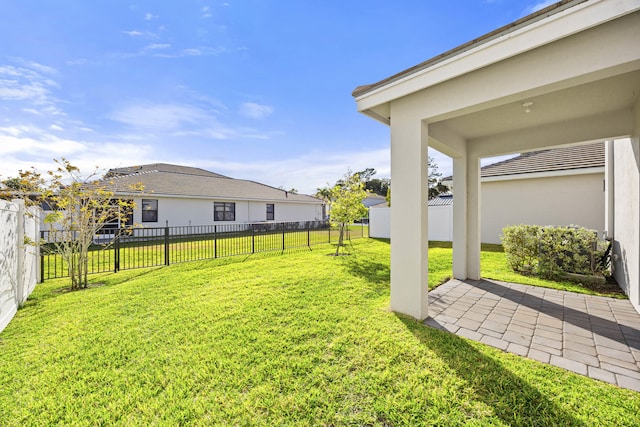 view of yard with a patio