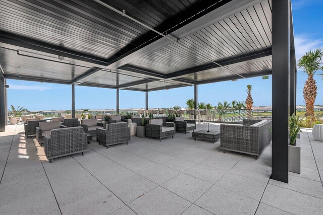 view of patio featuring outdoor lounge area