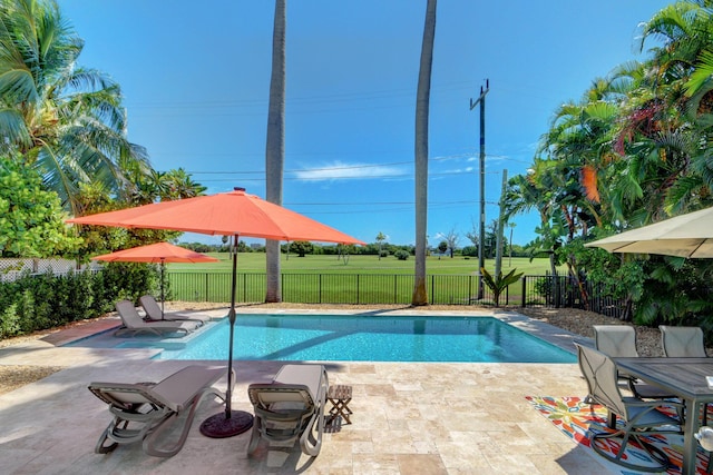 view of pool with a patio