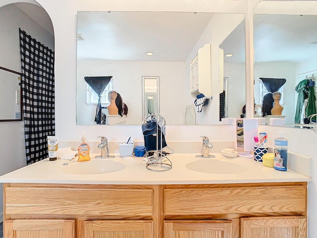 bathroom featuring vanity